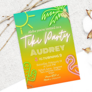 Tiki Party - Geburtstag Einladung