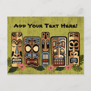 Tiki-Party-Postkarte Postkarte