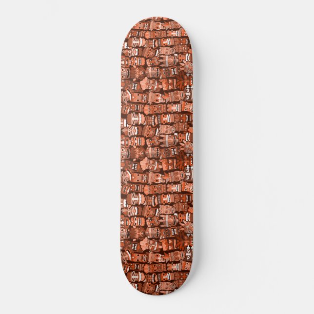 TIKI Pattern 3 Skateboard (Vorderseite)