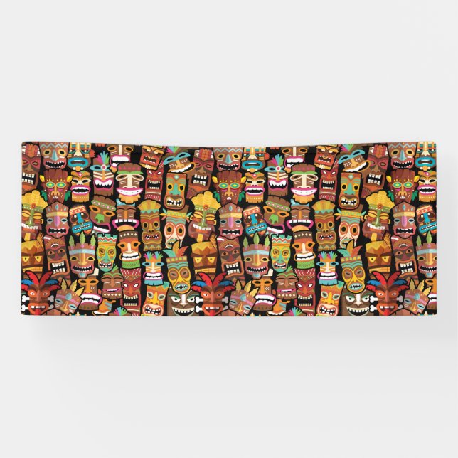 Tiki Pattern Banner (Horizontal)