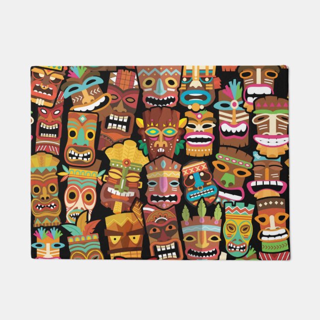 Tiki Pattern Fußmatte (Vorderseite)