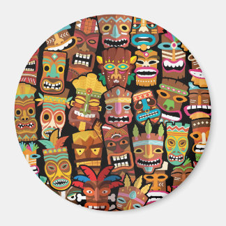 Tiki Pattern Magnet