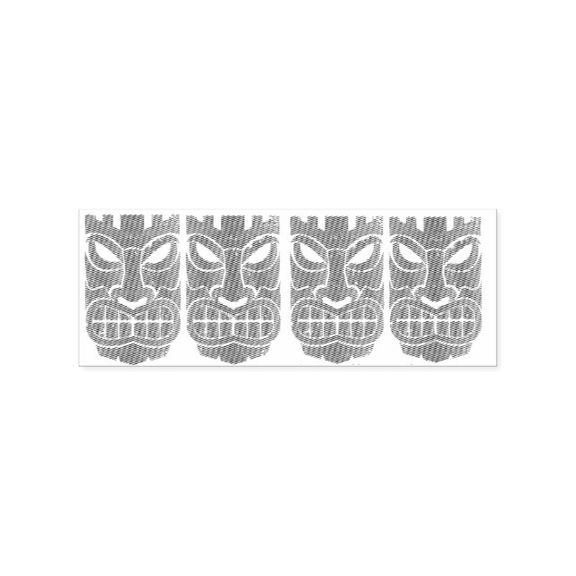 Tiki Skulpturen Thunder_Cove Gummistempel (Prägung)