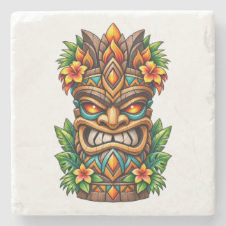Tiki-Steinuntersetzer Golden Palm Crown Steinuntersetzer