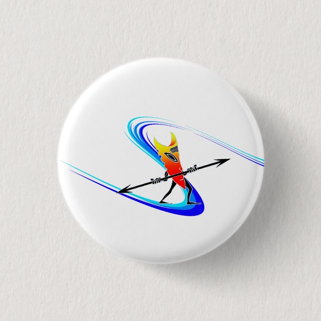 Tiki Surfer Button (Vorderseite)