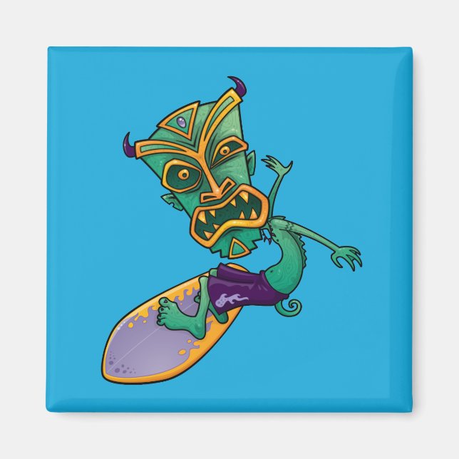 Tiki Surfer Magnet (Vorne)