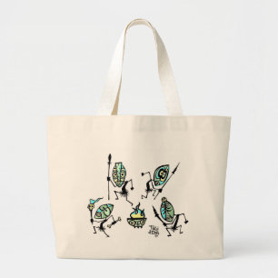 Tiki Tänzer-Taschen-Tasche durch Tiki tOny Jumbo Stoffbeutel