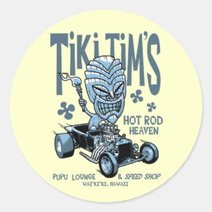 Tiki Tim Runder Aufkleber