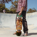 Tiki Time Cool Fun Fierce Vintag Retro Tropical Skateboard<br><div class="desc">"Tiki time". Machen Sie sich bereit, Ihre Innenstadt auf den Straßen der Stadt zu umarmen, wenn Sie dieses niedliche, lustige, heftige, Vintag bedrängte hawaiianische Tiki Gesicht Foto Skateboard verwenden. Macht jedes Mal, wenn Sie auf dem Bürgersteig surfen, eine coole und trendige Aussage. Ein tolles Geschenk für jemanden, der etwas Besonderes...</div>