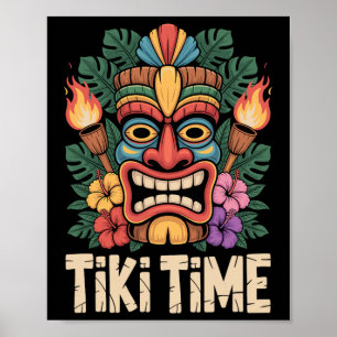Tiki-Time-Luau-Party Tropische Sommer-Vibes 1 Poster