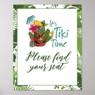 Tiki Time Luau Sommer Poster