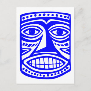 Tiki Toby - Blue Postkarte