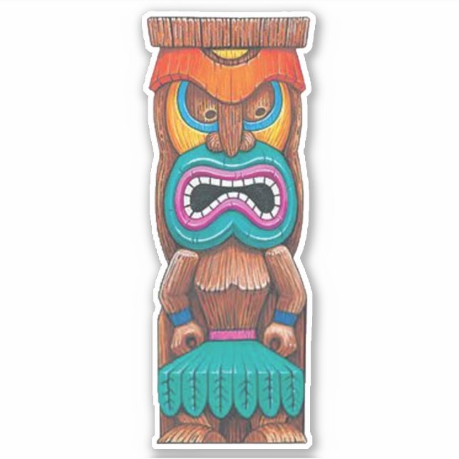 Tiki Totem 2 Aufkleber (Vorderseite)