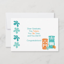 Tiki Totem Abschluss Gruß Karte