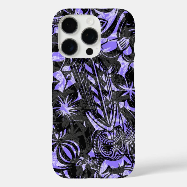 Tiki Trader Hawaiian Lavender Gray iPhone 16 Pro Hülle (Rückseite)