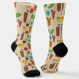Tiki Tropical Cocktails Mit Monogramm Socken