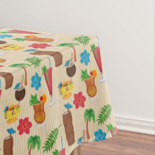 Tiki Tropische Cocktails Tischdecke