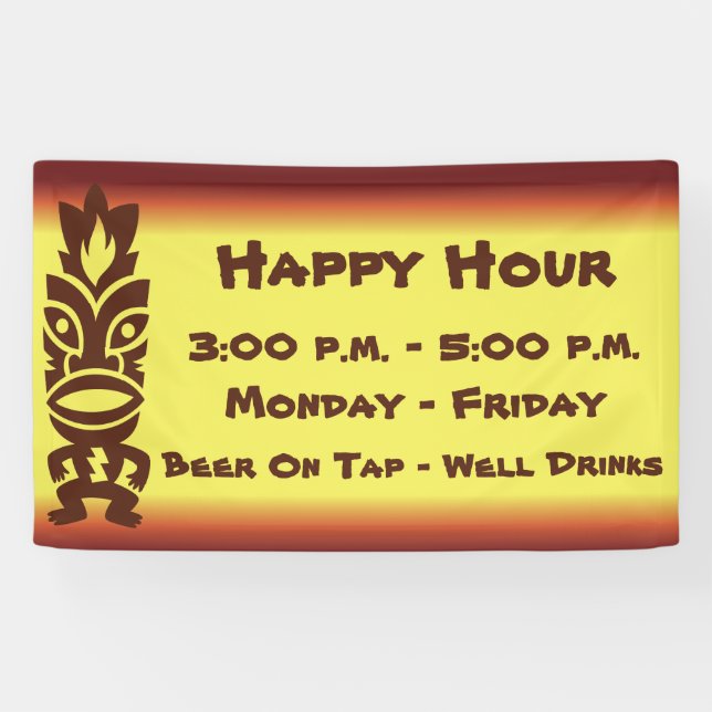 Tiki tropisches hawaiisches Thema Banner (Horizontal)