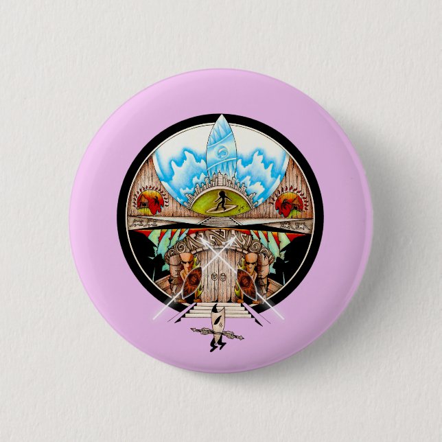 Tiki Village Button (Vorderseite)
