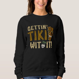Tiki-Wahnsinn bei lustiger hawaiianischer Luau-Par Sweatshirt