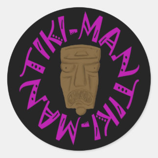 Tikiman Runder Aufkleber