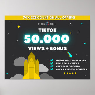 Tiktok 50K Ansichten + 10K Likes | Tiktok Follower Poster