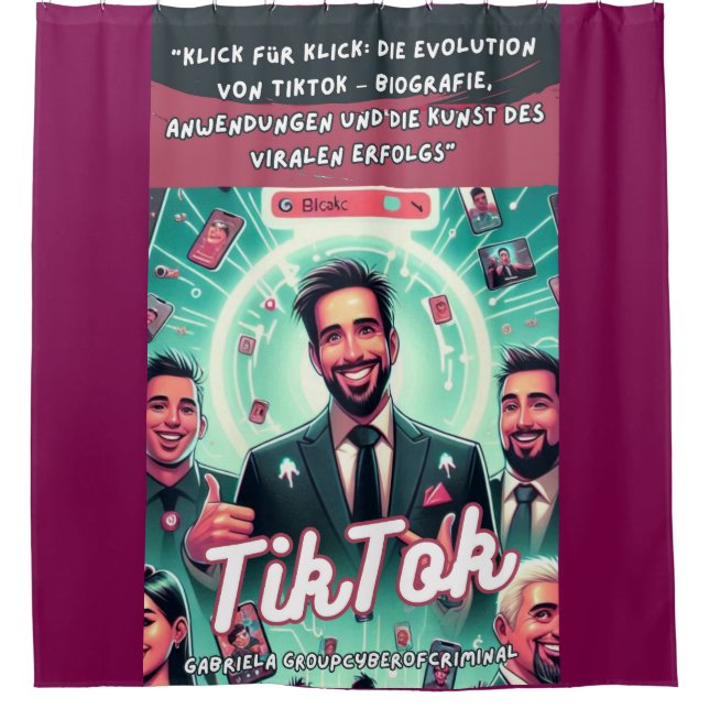 TikTok das Buch  Duschvorhang (Vorderseite)