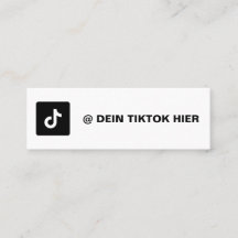 Tiktok Visitentenkarte Gestalten Schwarz Weiß