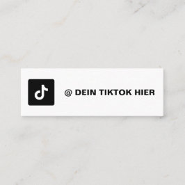 Tiktok Visitentenkarte Gestalten Schwarz Weiß Mini Visitenkarte