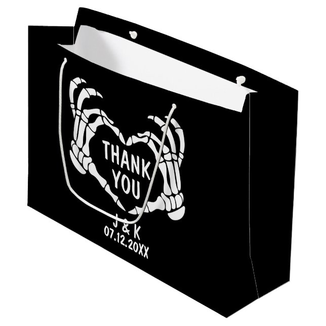 Til Death Black Wedding Vielen Dank Große Geschenktüte (Vorderseite Schrägansicht)