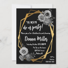 Til Death Do Uns Party, blumenreicher Junggeselinn Einladung