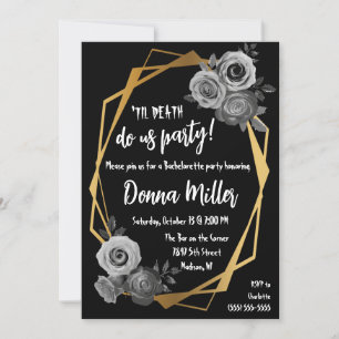 Til Death Do Uns Party, blumenreicher Junggeselinn Einladung