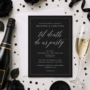 Til Death Do Uns Party Halloween Brautparty Einladung