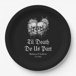 Til Death Do Uns Party Halloween Brautparty Pappteller