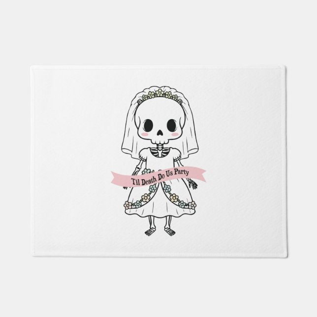 Til Death Do Uns Party Halloween Fußmatte (Vorderseite)