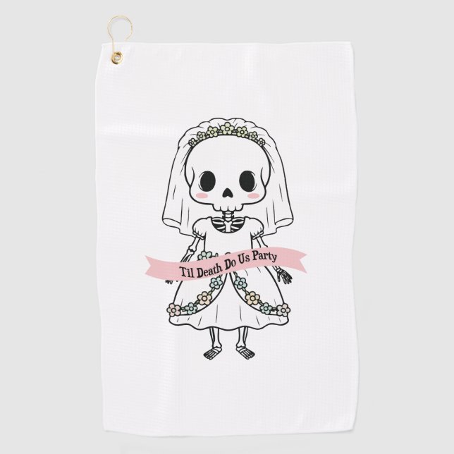 Til Death Do Uns Party Halloween Golfhandtuch (Vorderseite)