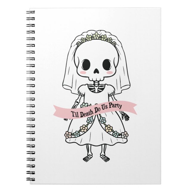 Til Death Do Uns Party Halloween Notizblock (Vorderseite)