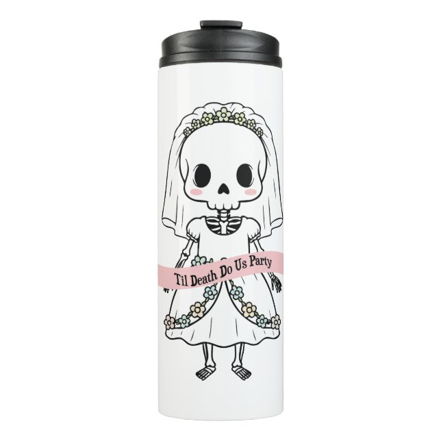 Til Death Do Uns Party Halloween Thermosbecher (Vorderseite)