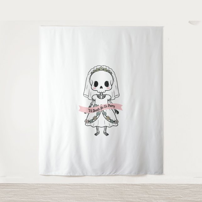 Til Death Do Uns Party Halloween Wandteppich (Vorderseite)