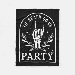 Til Death Do Uns Party Retro Halloween Bachelorett Fleecedecke
