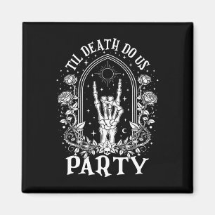 Til Death Do Uns Party Retro Halloween Chelorette Magnet