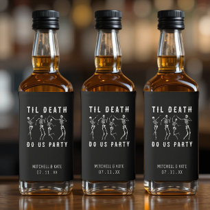 Til Death Do Uns Party Skeletton Junggeselinnen-Ab Alkoholflaschenetikett