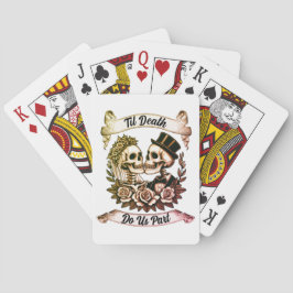 Til Death Do us Part: Bride & Groom Skelett Spielkarten