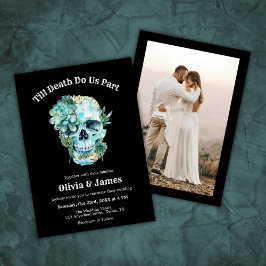 Til Death Do us Part Foto Halloween Hochzeit Einladung