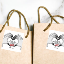 Til Death Do us Part | GASTGESCHENK | Farbe Quadratischer Aufkleber