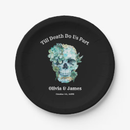Til Death Do us Part Gothic Halloween Hochzeit Pappteller