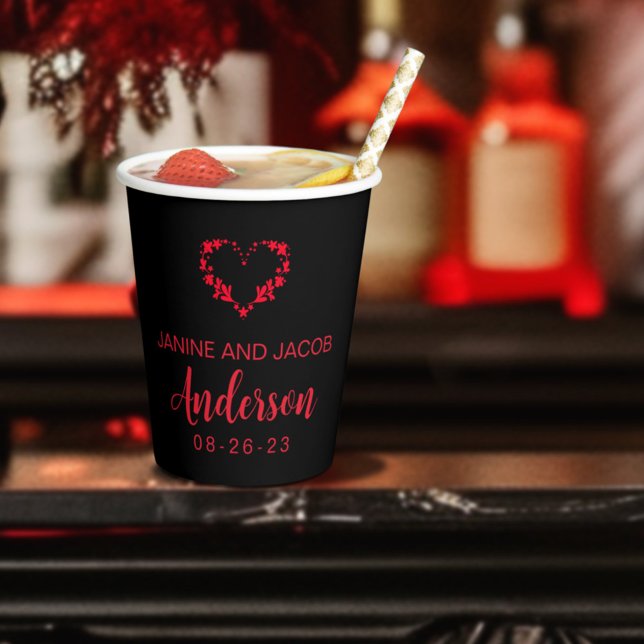 Til Death Do us Part Gothic Moody Black and Red Pappbecher (Von Creator hochgeladen)