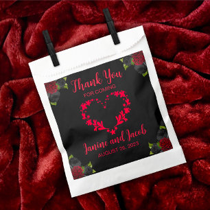 Til Death Do us Part Gothic Red and Black Rose Geschenktütchen