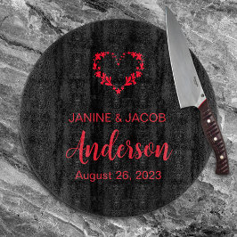 Til Death Do us Part Gothic Red and Black Schneidebrett