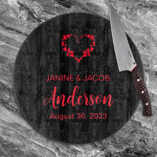 Til Death Do us Part Gothic Red and Black Schneidebrett